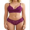Avidlove Women Lingerie Set Lace Bralette and Panty Set Strappy Lace LingeriePurple,XXL view 1
