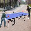 Dithoko Table Tennis Table, 8 Ft Foldable & Portable Ping Pong Table Set with 3 Balls, 2 Table Tennis Paddles and Net for Indoor Outdoor Game - Blue view 2