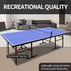 Dithoko Table Tennis Table, 8 Ft Foldable & Portable Ping Pong Table Set with 3 Balls, 2 Table Tennis Paddles and Net for Indoor Outdoor Game - Blue view 3