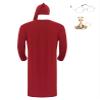 Fldy Mens 4Pcs Pajama Sets Button Up Nightgown Halloween Robe Costume Sleeping Nightshirt with Hat Burgundy Medium view 4