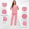 VIAOLI Medical Uniform Set - V-Neck Top and Drawstring Pant With Multiple Pockets - Women's Scrub Set Clearance view 4