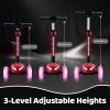 Kids Electric Scooter w/LCD Screen, Bluetooth Music, Light-Up Stem Deck & Wheels, Thumb Throttle, 3 Adjustable Heights, 150W Powerful Motor, Foldable 3 Wheel Electric Scooter for Kids Boys Girls, Red view 4