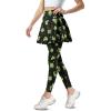 WHUVUMFY Women's High Waisted Four Leaves Skirted Leggings with Pockets for Yoga, Tennis, Badminton & More view 2