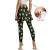 WHUVUMFY Women's High Waisted Four Leaves Skirted Leggings with Pockets for Yoga, Tennis, Badminton & More view 3