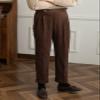 Garqia Clyon Men's Corduroy Pant Straight Fit Flat-Front Casual Business Pants for Party DinerGrey40W34L view 2