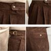 Garqia Clyon Men's Corduroy Pant Straight Fit Flat-Front Casual Business Pants for Party DinerGrey40W34L view 4