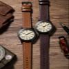 Getalia 18mm Italian Full-Grain Leather Watch Band, Quick Release,Coffee view 4