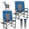 LET'S CAMP Oversized Reclining Director Chair 43.7" High Back with Side Table,Heavy Duty Camping Chair for Adults,Supports Up to 300lbs view 1