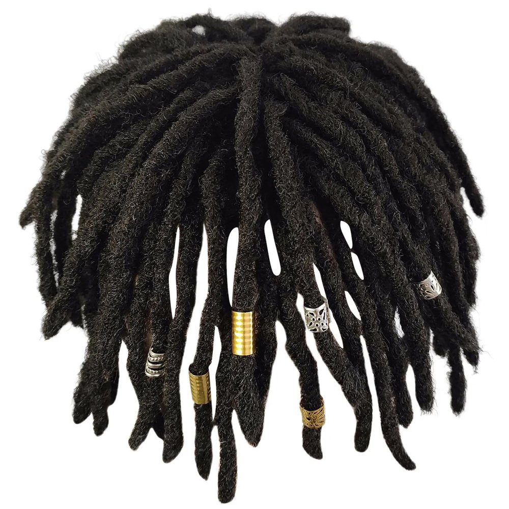 Hperu Dreadlock Wig for Men, Short Curly Black Dreadlock Wig for Cosplay, Parties & Casual Wear