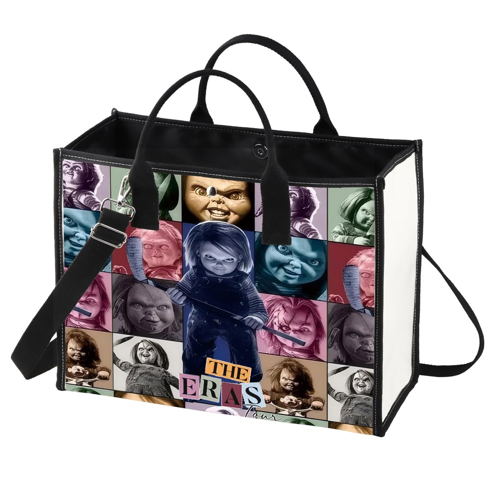 LEVLO Horror Movie Tote Bag Horror Movie Andy Gift Horror Bride Shoulder Bag Andy & Mike Movie Merchandise (Chuc Lt)