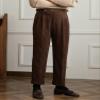 Men's Corduroy Pant Straight Fit Flat-Front Casual Business Pants for Party DinerRoyal Blue36W34L view 3