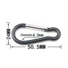 5pcs Aluminum Alloy Carabiner Spring Clip Hook Spring-Loaded Kettle Hook for Camping Hiking view 4