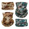 SMEHCF 8 Multipurpose Bandanas for Women Men Headband Balaclava Hair Head Scarf Face Half Airsoft Paintball Mask Neck Gaiters Breathable Washable Reusable Green Black White Digital Desert Camo view 3