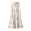 Beeblily Womens Winter Velvet Elegant Long Skirt Stretch High Waist Maxi Skirt Elastic Waist Pleated Skirt L