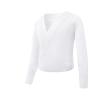 LNJMRU Ballet Dance Wrap Tops Girls' Wrap Sweater Dance Top Thick Warm Ballerina Long Sleeve Knit Cardigan Ballet Sweater(White,140(130-140cm Height) view 1