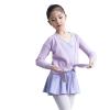LNJMRU Ballet Dance Wrap Tops Girls' Wrap Sweater Dance Top Thick Warm Ballerina Long Sleeve Knit Cardigan Ballet Sweater(White,140(130-140cm Height) view 2