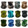 SMEHCF 12 Multipurpose Bandanas for Women Men Headband Balaclava Hair Head Scarf Face Half Airsoft Paintball Mask Neck Gaiters Breathable Reusable Washable Digital Forest Sky Desert Air Force Camo view 1
