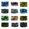 SMEHCF 12 Multipurpose Bandanas for Women Men Headband Balaclava Hair Head Scarf Face Half Airsoft Paintball Mask Neck Gaiters Breathable Reusable Washable Digital Forest Sky Desert Air Force Camo view 2