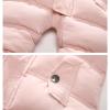 Betadog Newborn Fleece Footie Jumpsuit Hooded Warm Thicken Winter Outwear Snowsuit for Baby Girls (K-Pink, 9-12 Months) view 4