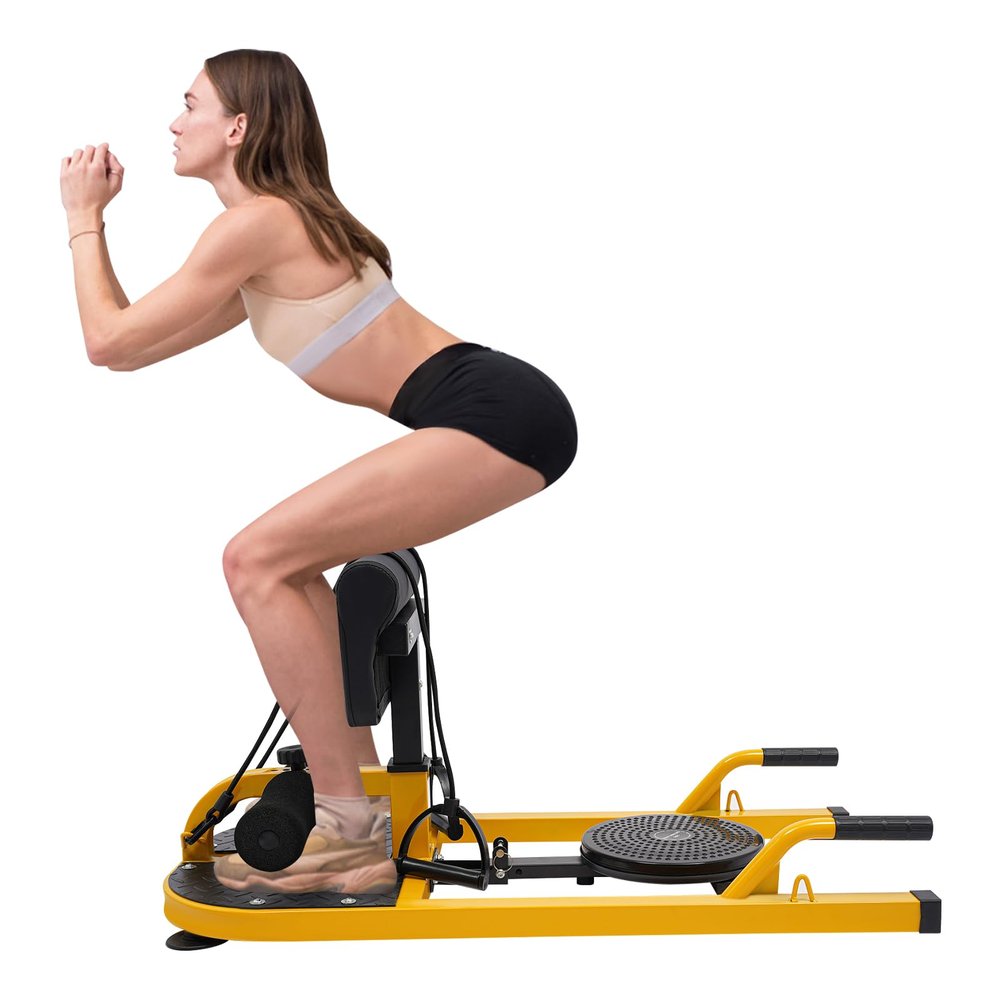 Deluxe Multi-Function Deep Squat Machine, Adjustable Leg Exercise Machine, Squat Assist Machine for Home or Gym, Load Capacity 176.37lbs