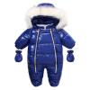 Betadog Kids' Insulated Snowsuit girls Heavyweight 1-piece Skisuit Snowsuit Girls Snow Bib Ski (I-Blue, 18-24 Months) view 2