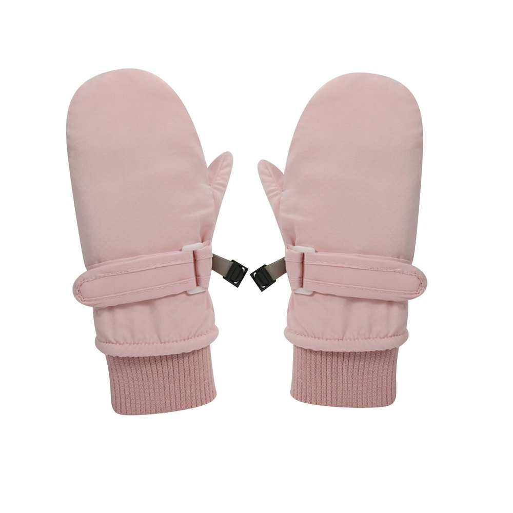 Baby Mittens Infant Baby Toddler Kids Winter Mittnes Lined Snow Mitten Fleece Warm Waterproo Ski Snow Gloves for Boys Girls (Pink, S)
