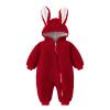 Betadog Coat Warm Baby Thick Infant Hooded Snowsuit Girls Boys Bunny Jumpsuit Girls Coat&Jacket Snow (H-Red, 0-6 Months) view 2