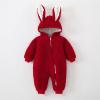 Betadog Coat Warm Baby Thick Infant Hooded Snowsuit Girls Boys Bunny Jumpsuit Girls Coat&Jacket Snow (H-Red, 0-6 Months) view 4