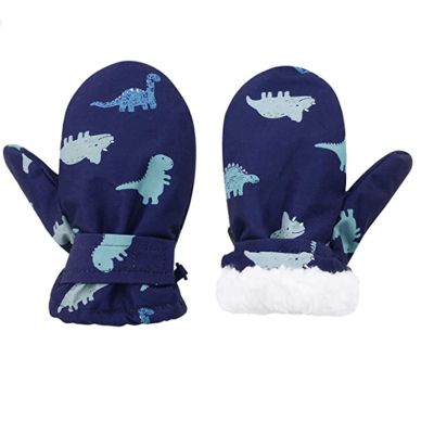 Toddler Gloves Baby Toddler Mittens Boys Girls Winter Outdoor Gloves Kids Easy-On Fleece Warm Mitterns Toddler Winter Gloves (J, 6-24 Months)