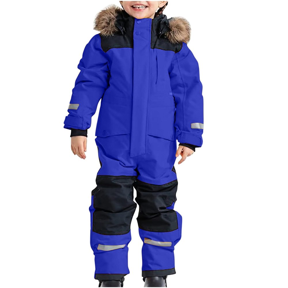 fartey Toddler Snow Suit Kids Girls Boys One Piece Snowsuits Winter Outdoor Ski Snowboard Bibs Waterproof Windproof Overalls