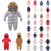 Betadog Newborn Fleece Footie Jumpsuit Hooded Warm Thicken Winter Outwear Snowsuit for Baby Girls (K-Beige, 6-9 Months) view 1