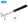 PATIKIL Retractable Billiards Cue Stick Bridge, Wooden Pool Cue Accessory with Removable Metal Low Bridge Head for Pool Table Competition, Silver/White view 3
