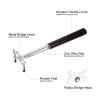 PATIKIL Retractable Billiards Cue Stick Bridge, Wooden Pool Cue Accessory with Removable Metal Low Bridge Head for Pool Table Competition, Silver/White view 4