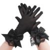 Aeaocvo Tea Party Gloves - Black Lace Ladies' Bow Hand Gloves for Dancing, Dinner Party, Masquerade, Easter, Funeral