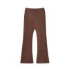 Teen Girl Ribbed Velvet Bell Bottom Flare Pants Toddler Solid Color Elastic Waist Wide Leggings Trousers (A, 3-4 Years) view 1