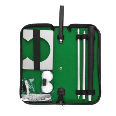 Portable Putter Set, Practice Kit Indoor Putting Cup Practice Training Clubs Putter Kit Set Putting Cup with Balls & Bag
