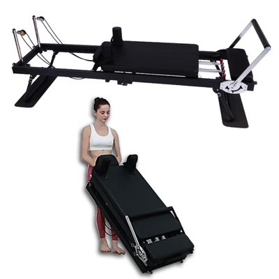 MonDAY To SunDAY Foldable Pilates Reformer Set at Home Pilates Equipment with Springs Home Gym Workout Mini Pilates Board Therapy Machine Rehabilitation Equipment (Black Fairy)