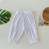 Harem Pants for Infant Boys Girls Baby Long Bloomers Soft Cotton Loose Pants Toddler Elastic Waist (White, 0-3 Months) view 2