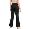 Girl's Flare Leggings, Bootcut Yoga Pants for Kids, High Waisted Bell Bottoms for Dance Workout (Black, 11-12 Years) view 3