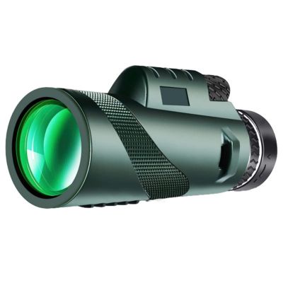 10x42 Monocular Mobile Phone Telescope, Large Diameter 80x100 High Definition Outdoor Low Light Night Vision (80X100 Army Green A)