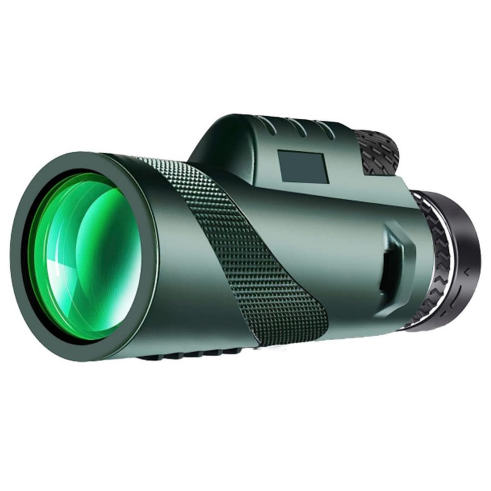 10x42 Monocular Mobile Phone Telescope, Large Diameter 80x100 High Definition Outdoor Low Light Night Vision (80X100 Army Green A)