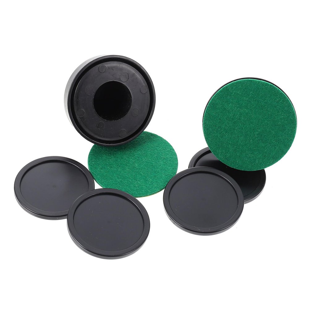 BRIGHTFUFU 2sets Portable Hockey Pucks and Handles Plastic Air Hockey Accessories for Game Rooms Includes Pucks and Strikers Fun for