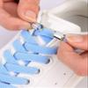ShinefromCloud Sneakers No Tie Elastic Shoe laces with Colored Metal Buckle Flat Shoelaces for Casual Hiking walking Adults Kids (04 Gray) view 4