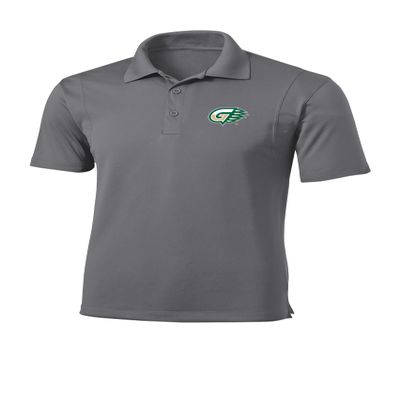Sport Your Gear Georgia Gwinnett College Grizzlies Prime Athletic Logo Micropique Sport-Wick Golf Polo, Sport Gray XL