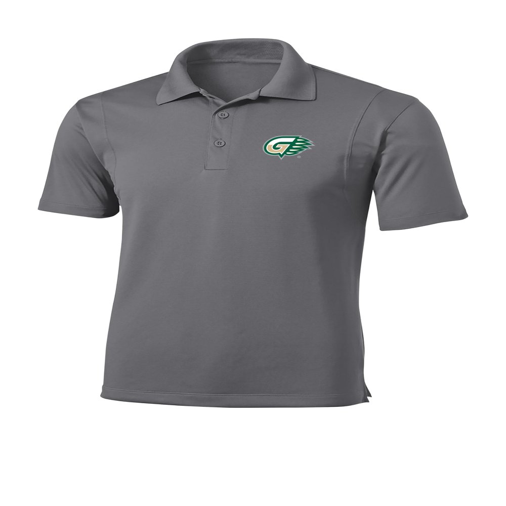 Sport Your Gear Georgia Gwinnett College Grizzlies Prime Athletic Logo Micropique Sport-Wick Golf Polo, Sport Gray XL