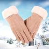 Women's Gloves Warm Fleece Lined Gloves, Black Gloves Women Men's Gloves for Cold Weather, Brown Gloves (Khaki, One Size) view 3