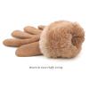Women's Gloves Warm Fleece Lined Gloves, Black Gloves Women Men's Gloves for Cold Weather, Brown Gloves (Khaki, One Size) view 4