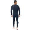 Indera Men's Traditional Waffle Thermal Underwear Long Johns Crew Top and Pant Set, Navy Blue, 3X view 2