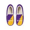 FOCO NFL Unisex-Adult Officially Licensed Color Block Primary Logo Sherpa Lined Moccasin Slippers (Minnesota Vikings, US Men's Size 9-10/Women's Size 11-12) view 1