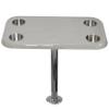 Grey Boat Table Top Set w/ Secure Mounting Hardware  Pontoon Boat Table Set w/ Heavy-Duty Flat Mount Head, Durable 304 Stainless Steel Stand Post & Cup Holders - Compact, Easy to Install & Remove view 1